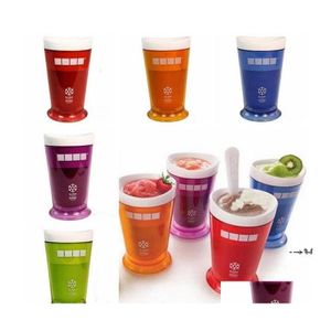 Glassverktyg 5 f￤rger Creative Fruits Juice Cup Sand Slush Shake Maker Slushy Milkshake Smoothie RRB12986 Drop Delivery Home Gard Otkry