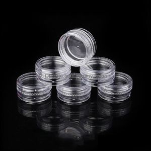 Packing Bottles 2.5G Clear Plastic Jars Eyeshadow Nail Polish Powder Cosmetic Cream Bottle Pet Jar Nude Container Drop Delivery Offi Otbmv