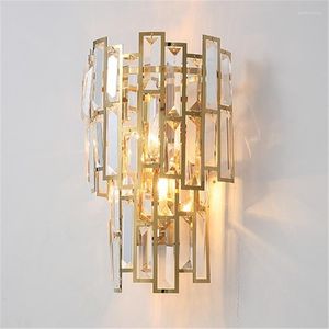 Wall Lamps Nordic Creative Crystal Luxury Gold Black LED Sconce For Living Room Bathroom Bedroom Stair Loft Mirror Lighting