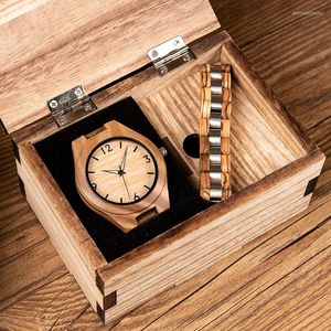 Wristwatches 2023 Relogio Masculino Green Sandalwood Men Watch Bracelet Luminous Hands Wood Timepieces Watches Men's Gift Customize