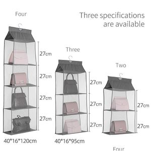 Ящики для хранения мусорные банки 2/3/4/6 карманная подвесная сумочка Организатор для гардероба в шкаф