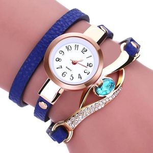 Wristwatches Fashion Women Diamond Wrap Around Leatheroid Quartz Wrist Special Watch Temperament Good Gift Drop High Quality A26