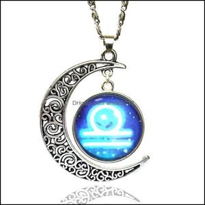 Pendant Necklaces Pendants 12 Signs Space Necklace Beautifly Jewelry Accessories Long Chains Charms Drop Delivery Dhrdm