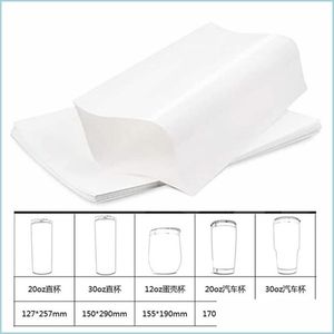 Brocada de presente Sublimação branca Shrink Film Sleeve for Bottles Calor Press Printing Tumbler canecas Drop Delivery Home Garden Party Festive Party