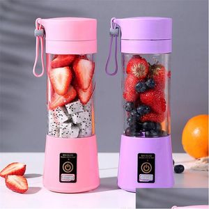 Fruktgrönsaksverktyg Ny bärbar elektrisk juicer USB -uppladdningsbar handhållen smoothie Blender Mixers Milkshake Maker Hine Food Gra Dhzca