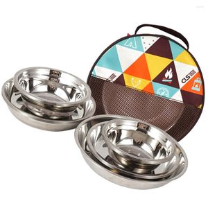 Conjuntos de utensílios de jantar 2x Camping Tableware Picnic Cookwarware Conjunto de utensílios de caminhada