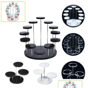 Other Bakeware Round Cupcake Stand Acrylic Display For Jewelry Cake Dessert Rack Party Wedding Baby Shower Decoration Holder Drop De Dhlx0