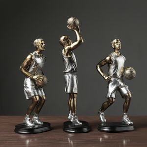 Decorative Objects Figurines Creative Basketball Sports Figure Sculpture Home Decoration Ornaments Holiday Embellishments Desktop Decorations 230111