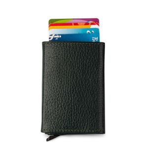 ウォレットオスの財布本革の豪華な高品質カードホルダーポケットバッグスモールバッジマン