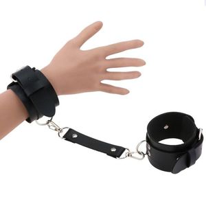 Charm Bracelets 2023 Fashion PU Leather Wrist Handcuffs Ankle Shackles Adjustable Restraint