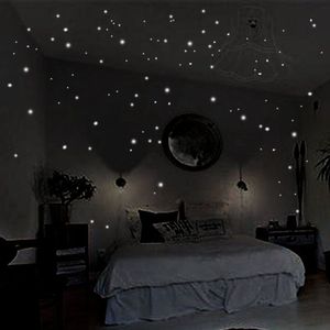 Altri Adesivi Decorativi 407 Pz Decorazioni da Parete Glow In The Dark Star Sticker Decal per Camera dei Bambini Decorazione della Casa 230111