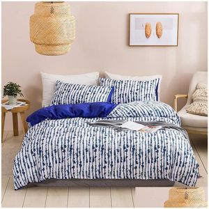 Bedding Sets In Stock Bed Sheet Fitted Flat Sheets 3 Pcs 7 Colors Twin Double Queen King Quilt Er Pillowcases Drop Delivery Home Gar Dhutl