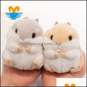 Portachiavi Cordini Ragazze carine Fluffy Mini Hamster Portachiavi Donna Pelliccia sintetica Pompon Portachiavi Bigiotteria Borsa Porta anello per auto Gioielli Dhnsd