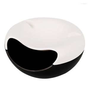 Garrafas de armazenamento criativo Lazy Pistache Bowl Snack Serving Dish Double Amendoim com sementes Shell