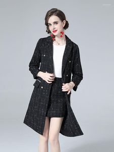 Work Dresses 2023 Autumn Winter Women's Short Skirt Suit Black Long-sleeved Collar Fashion Elegant And Comfortable Temperament B128