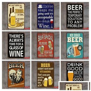 Metal Painting Vintage Tin Signs Warning Coffee Bar Sign Restaurant Shop Home Wall Decorative Motorcycle Hanging Plaque 30X20Cm Dh25 Dhky3