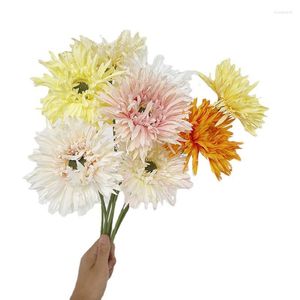 Decorative Flowers Artificial Plants African Fried Chrysanthemum Home Garden Decorate