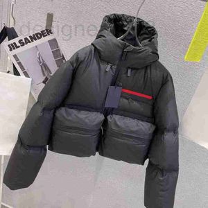 Women's Down & Parkas Designer down jacket parkas fashion with classic letter hooded large pocket jackets winter warm short cotton coat 3 colors Size S-L PP3E