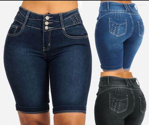 Damen Jeans Damen 2023 Denim Shorts Damen Kurze Femme Push Up Skinny Slim Jeans mit mittlerer Taille1