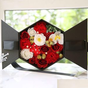 Fiori decorativi Ghirlande San Valentino Regali di Natale creativi Sapone Garofani Rose Compleanno Vacanze Drop Delivery Home Garde Dhbas