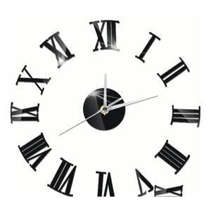 Наклейки на стенах Большой акриловый зеркальный наклейка с часами DIY Quartz Watch Stily Life Clocks Современные домашние украшения