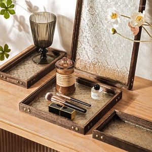 Tallrikar vintage benia blommaglas soffbord bricka japansk klassisk snid hantverk trä kant brickor dekorativa vardagsrum dekor