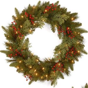 Christmas Decorations 2021 Year Round Metal Iron Wreath Ring Frame Diy Wedding Xmas Party Door Decor J2Y Drop Delivery Home Garden F Dhhvd