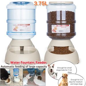 Dog Bowls Feeders Fashion Home Pet Care Feeder 3 75L stor kapacitet Dricksvatten Automatisk matning Tillbehör Matare 230111