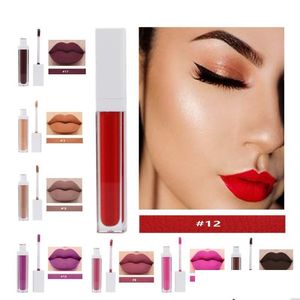 Lip Gloss Piece Matte Liquid Lipstick Private Label Makeup Waterproof Nonstick Cup Nude Lipgloss Pigment Wholesale No Logo Drop Deli Dhmpe