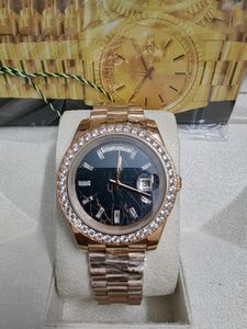 Z oryginalnymi pudełkami luksusowymi zegarkami 41 mm męscy 18k żółta różowa tarcza większa diamentowa automatyczna moda marka męska zegarek na rękę 281320