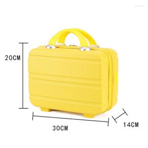 Duffel Bags Woman Cartoon Waterproof 3 D Cosmetic Case ABS 14 Inch Portable Travel dragkedja Bagage Lagringskapacitet