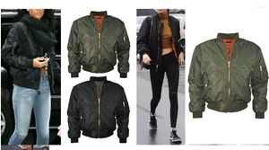 Women's Jackets Autumn Winter Casual Coats Parkas Army Green Bomber Jacket Women Coat Basic Padded Zipper Chaquetas Biker Outwear