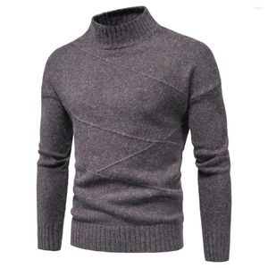 Męskie swetry męskie 2023 Zimowa próba szyi gruba swoboda