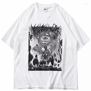 Męskie koszule 2023 Street Oversizes T-shirt Hip Hop Harajuku graficzny nadruk Summer Short Sleeve Top