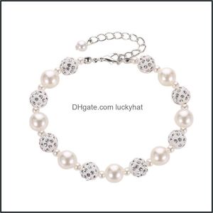 Новый браслет с бисером с жемчужным шариком набор алмазов Beads Simple Fashion Shambhala Ювелирные аксессуары для женщин бросают браслеты Dheo4