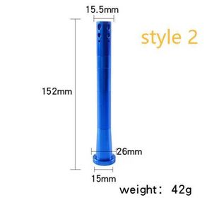 Alüminyum Metal Downstem 14mm ila 18mm Takım Farklı Cam Sigara Boru Downstem Taşınabilir Standart Difüzör 10 PCS