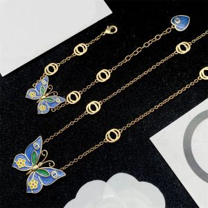 Projektant Butterflys Bracelets Naszyjnik złote łańcuchy do damskiej męskiej biżuterii