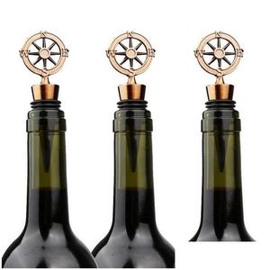 Party Favor 50pcs Nasza przygoda rozpoczyna złotą butelkę Butelka ślubna Favors Wine Stoppers Bar Supplies I0110 Drop dostawa hom DH7CC