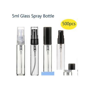 Butelki opakowania 500pcs x 5 ml mini napełniacza próbka na szklaną butelkę Podróż pusta spray Atomizer Opakowanie kosmetyczne pojemnik na opakowanie DOP D OTP5Z