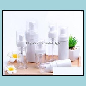 Botellas de embalaje 30Ml 60Ml Dispensador de jabón de plástico Botella Bomba de espuma blanca transparente Mousses Loción líquida Champú Espuma Gota Entrega de Otg05