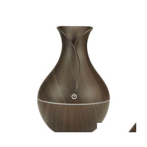 Nyhetsartiklar 130 ml Essential Aroma Oils Diffuser 5V Elektrisk luftfuktare Träkorn Colorf LUMINOURIN AIR USB MINI MIST DROP LEVERANS OTG0Y