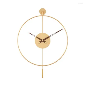 Wall Clocks Clock Modern Living Room Pendulum Decor With Nordic Digital Metal Home Duvar Saati Furniture