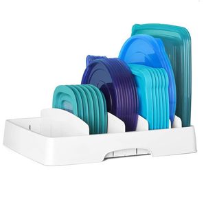 Dish Racks Kitchen Drying Rack Plate Cups Stand Holder Food Container Lid Organizer Adjustable Storage Shelf Cabinets Tray 230111