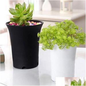 Plantadores pants plástico redondo sucentes flores ctivate fundo respirável vaso plantador home raça home jardim bh2362 entrega de queda p dhbcd