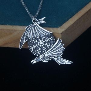 Collane con ciondolo 5 pezzi Odin Crow Myth Huginn e Muninn collana pirata regalo