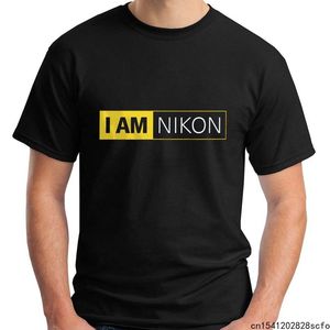 Camisetas masculinas 2023 I Am Nikon-Logo da câmera Imprimir T-shirt Black Tamanho S-4xl Hip Hop Funny Streetwear x-deco
