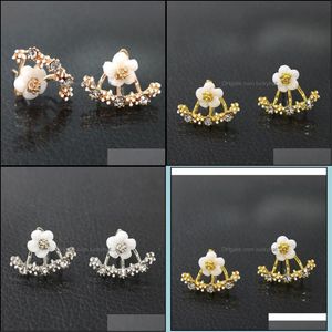 Stud daisy ￶rh￤ngen imitation diamant smycken sm￥ blommor h￤ngande efter senior blomma droppleverans Dh6is