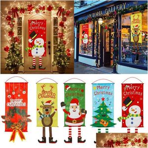 Christmas Decorations Decoration Old Man Snowman Poster Picture Hanging Flag Scene Shop Mall Drop Delivery Home Garden Festive Party Dhylb