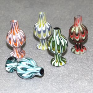 Hookah Color Glass Bubble Carb Cap 25mm OD Ball Carb Caps for Beveled Edge Quartz Banger Nails Glass Water Bongs Dab Rigs