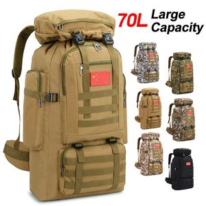 Outdoor-Taschen Camping Wandern Bergsteigen Rucksack Militär Molle Camo Wasserdichte Taktische Tasche Einstellbar Große Kapazität